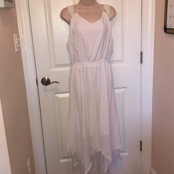 white high low sundress